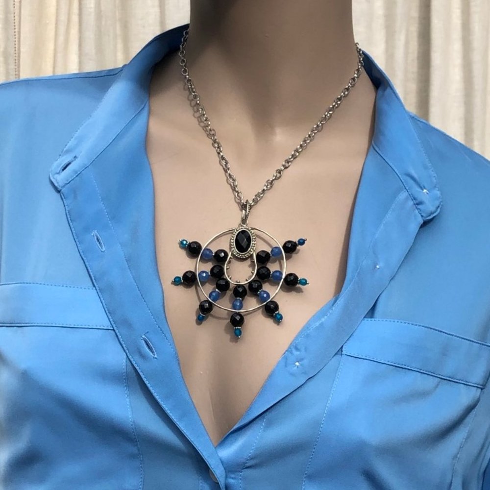 Indigo Sundial Necklace